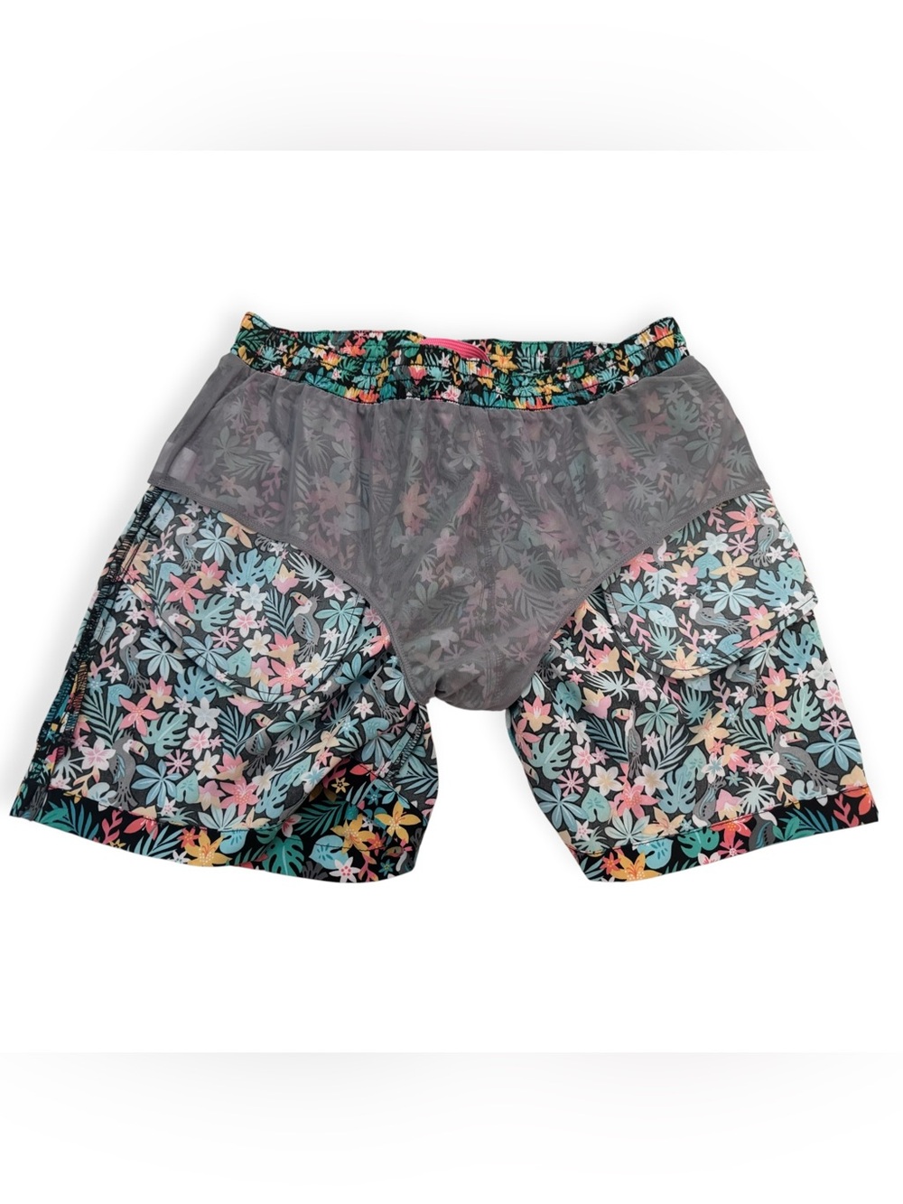Chubbies Swim Trunks Mens Large Tropical Parrot Elastic Waist Vacation Shorts - Picture 5 of 11
